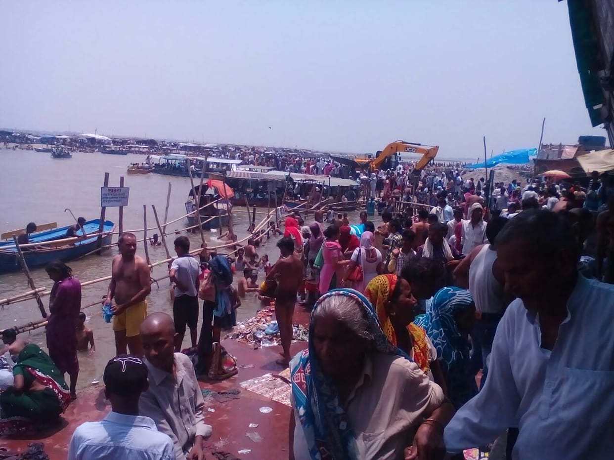 Shravan Purnima dip caused by the millions.