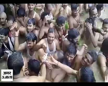 worshippers on assi ghat for their most spiritual day