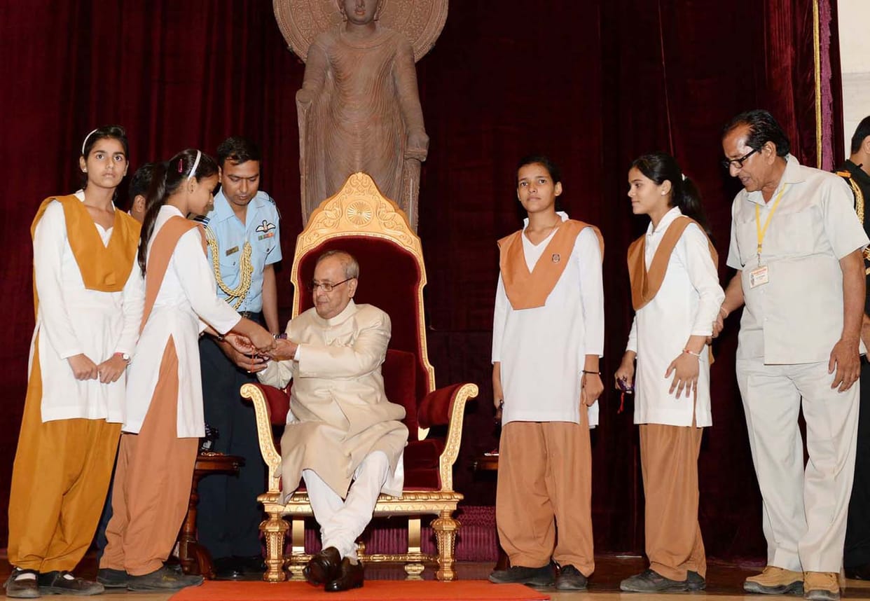 Students of Ujhani festival celebrated with the President