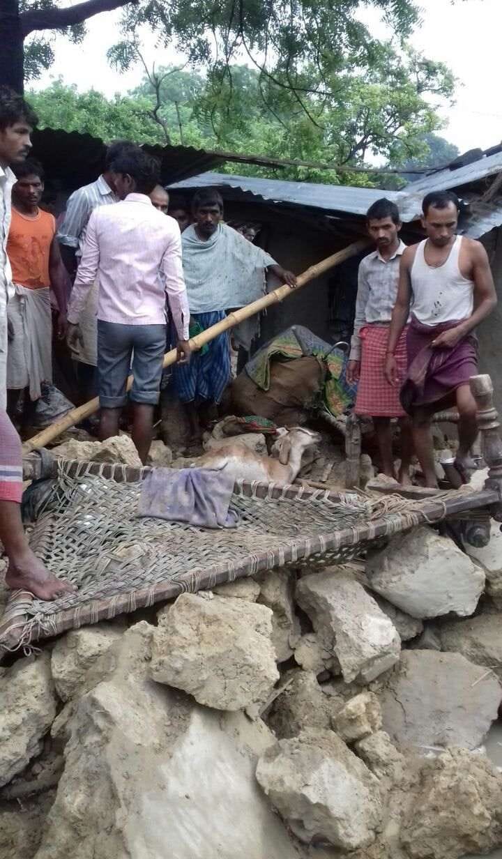 Raw house demolished, three killed