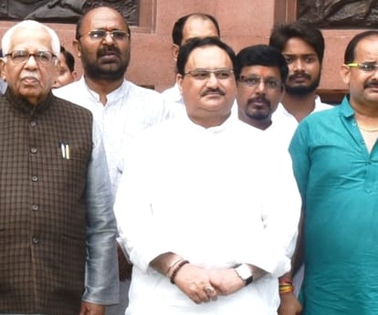 J P nadda in Lucknow targets UP govt.
