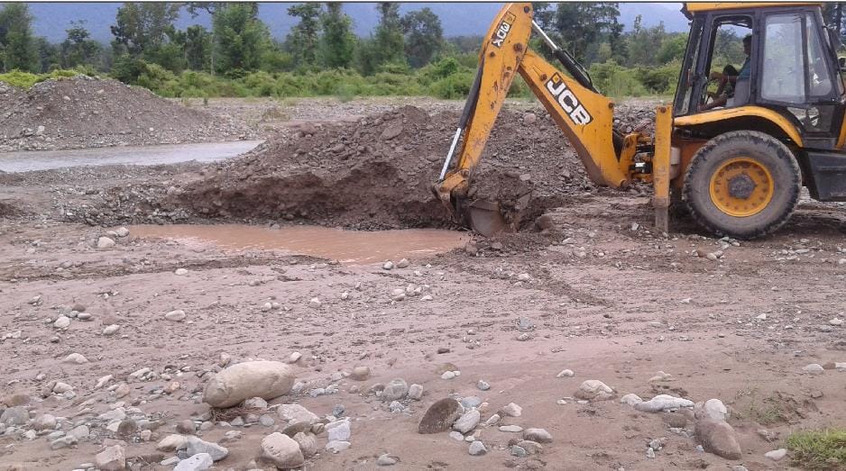 JCB's position changed from the brook