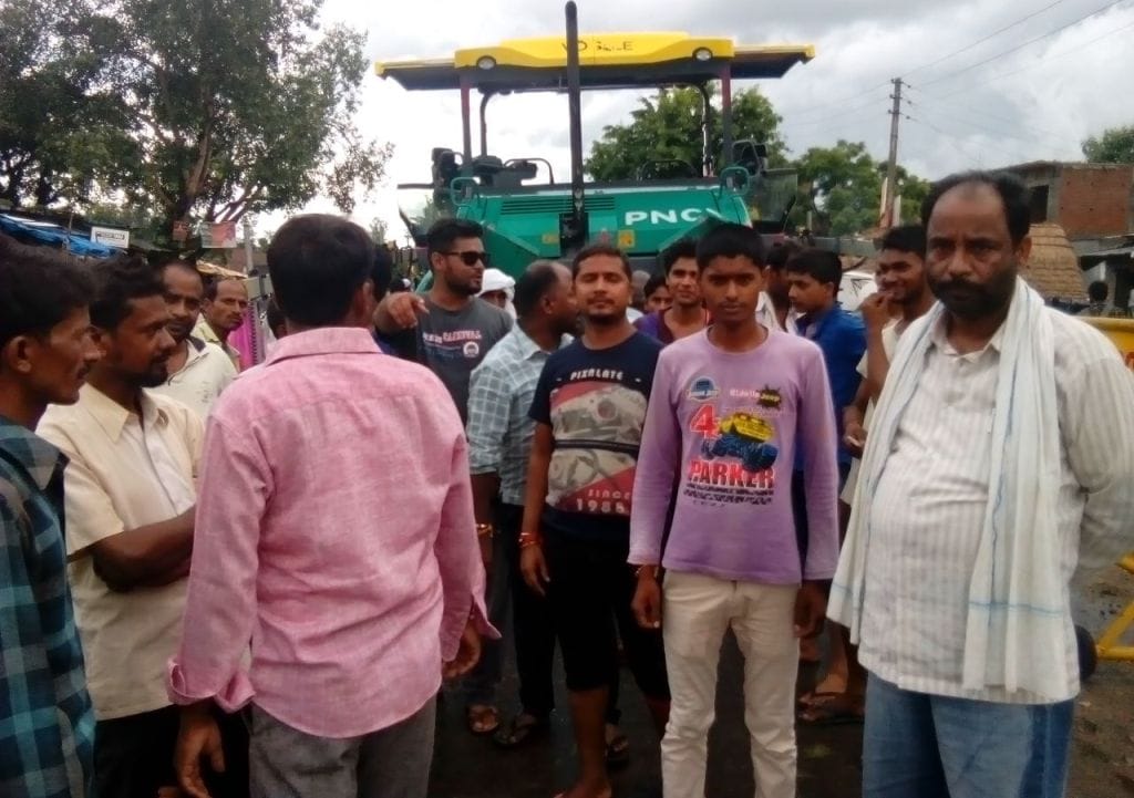 villegers protest work