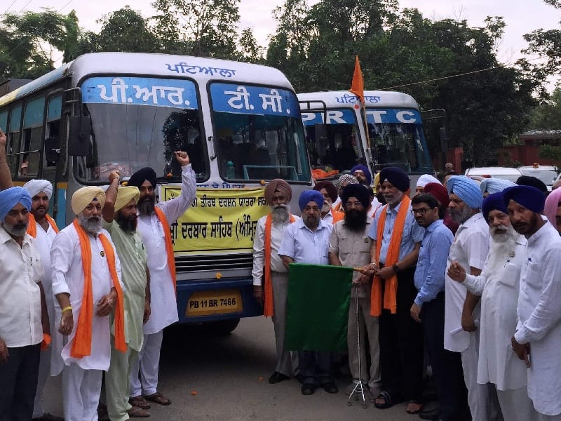 He appeared pilgrimage trip scheme, Sri Darbar Sahib, seven buses depart from the faithful,  Patiala
