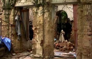 Dilapidated house wall collapsed , killing child