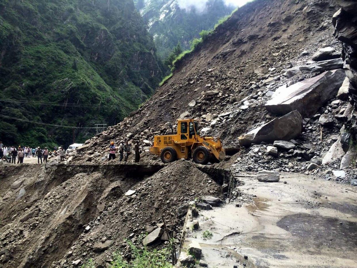 Badrinath highway was blocked for ten hours.