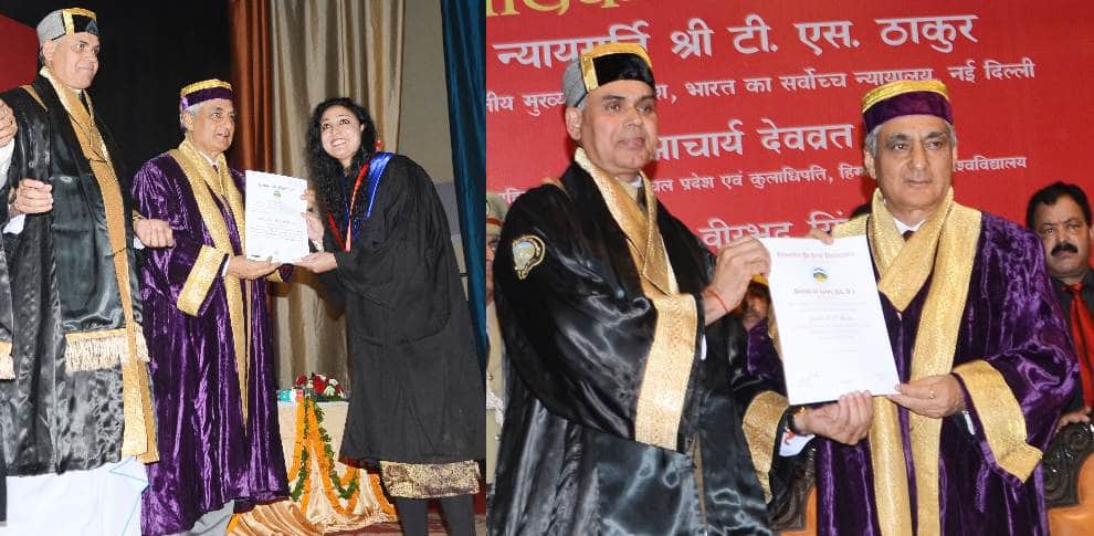 CJI Tirath Singh Thakur confers degrees in HPU convocation ceremony
