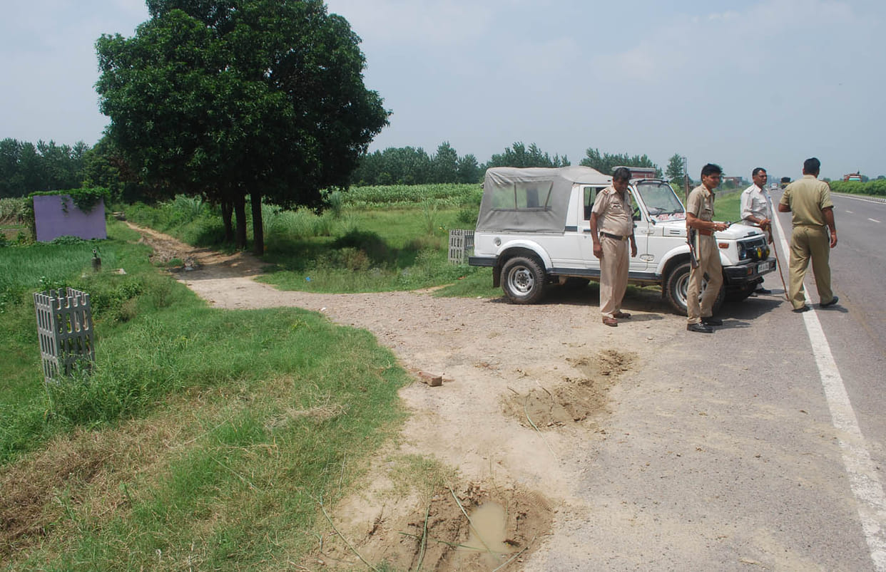 Police started appearing on the highway