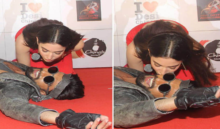 tamanna kissed ranveer singh in front of everyone