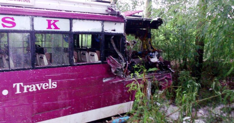 three people died in orbit bus and gsk travels bus collission in jalandhar