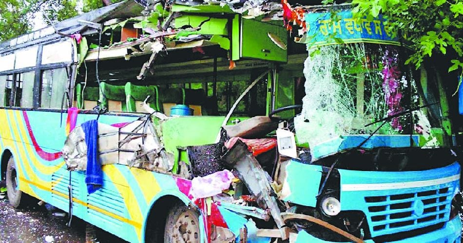 three people died in orbit bus and gsk travels bus collission in jalandhar