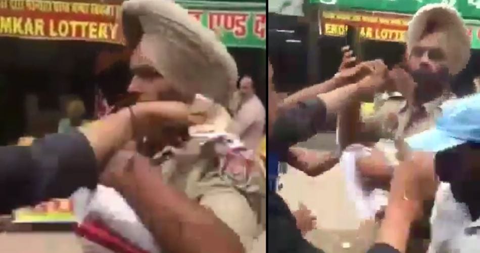 ludhiana traffic policeman beaten by people, video viral on social media