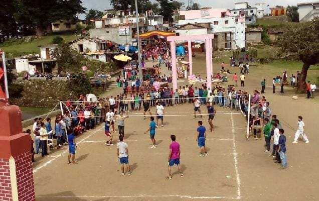 volleyball match in Devidhura 