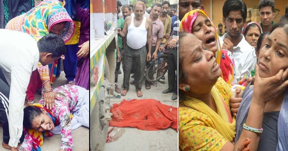 14 years old boy crushed by truck in ambala, mother fainted by watching dead body