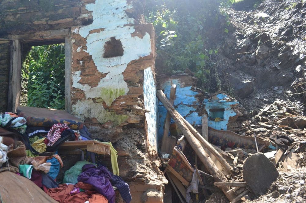 after cloudburst markhula village is in sorrow