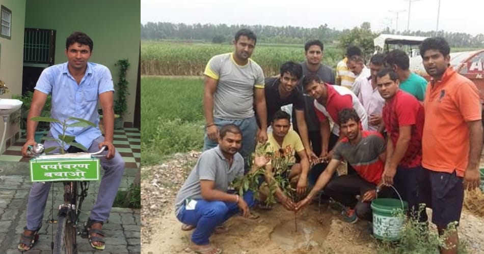 Chandigarh police constable give half salary to keep greenary