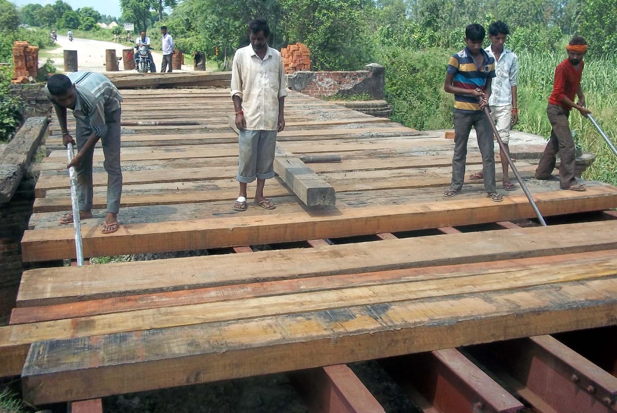 Construction began on the evening of the day stopped 