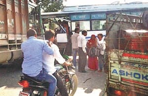 bus truck accident