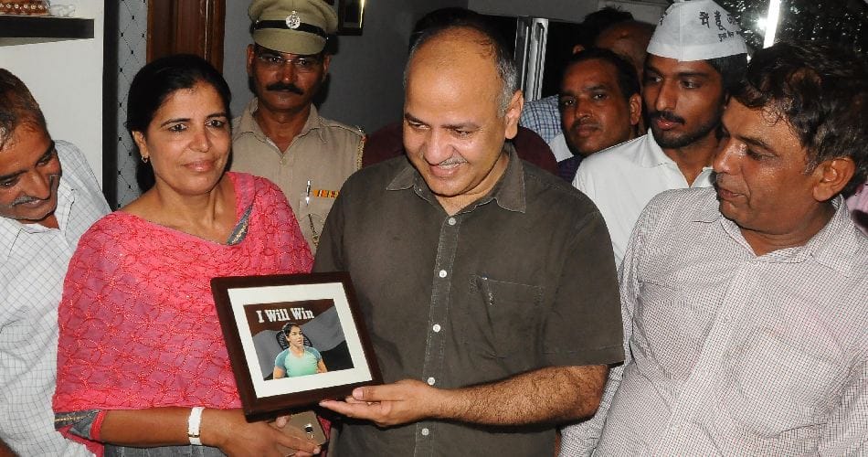 sakshi malik father refuse to fulfill demand of daughter, meeting with depty cm manish sisodia