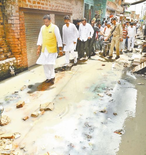 Burst of anger on the people of waterlogging Nripura