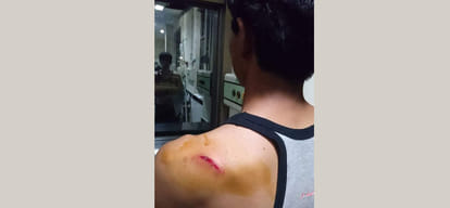 policemen beaten guards in nuh in gurgaon 