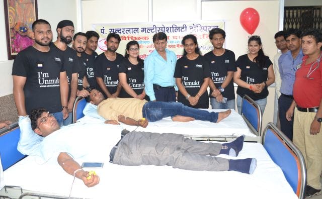 65 units of blood collected in the blood