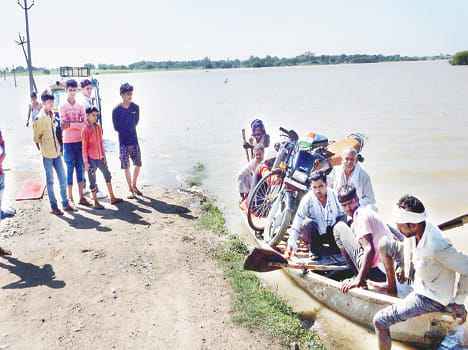 Betwa river close to the red mark