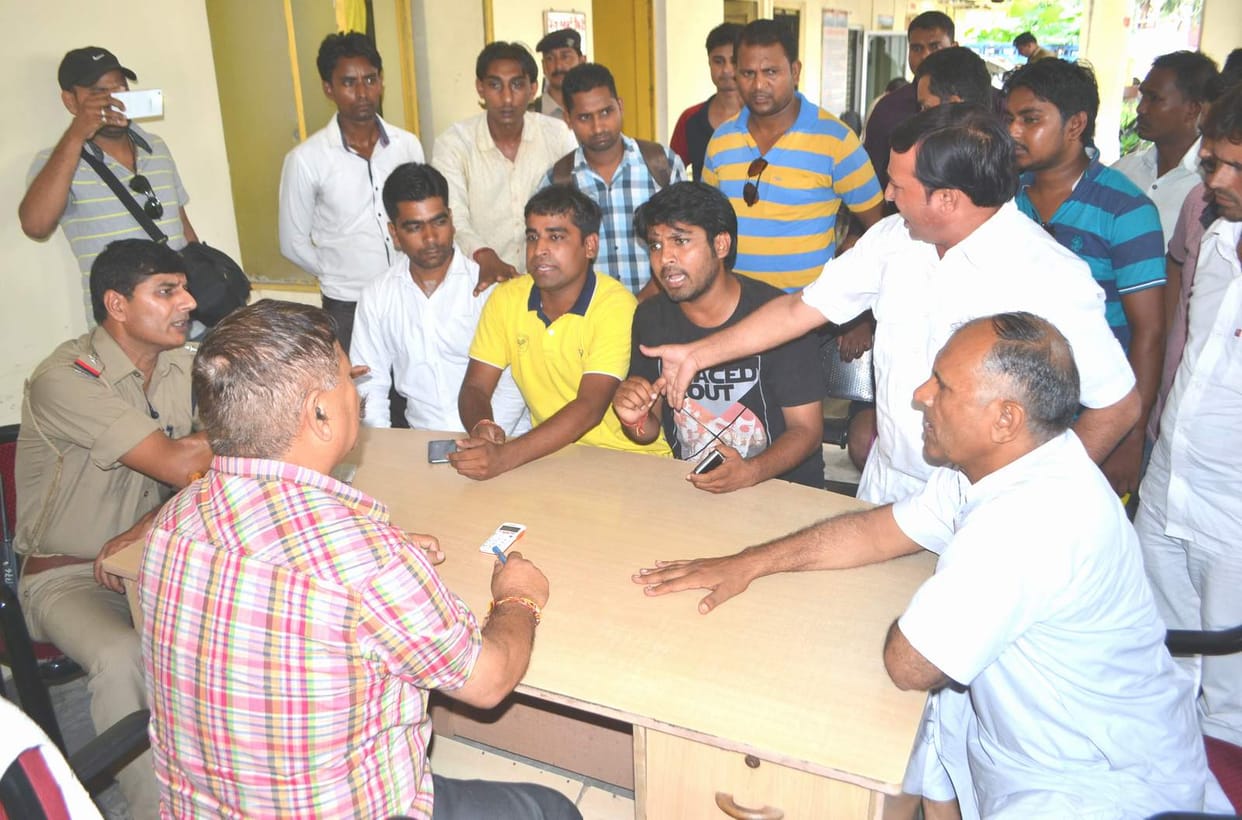bjp leader became aggressive when stopped for checking