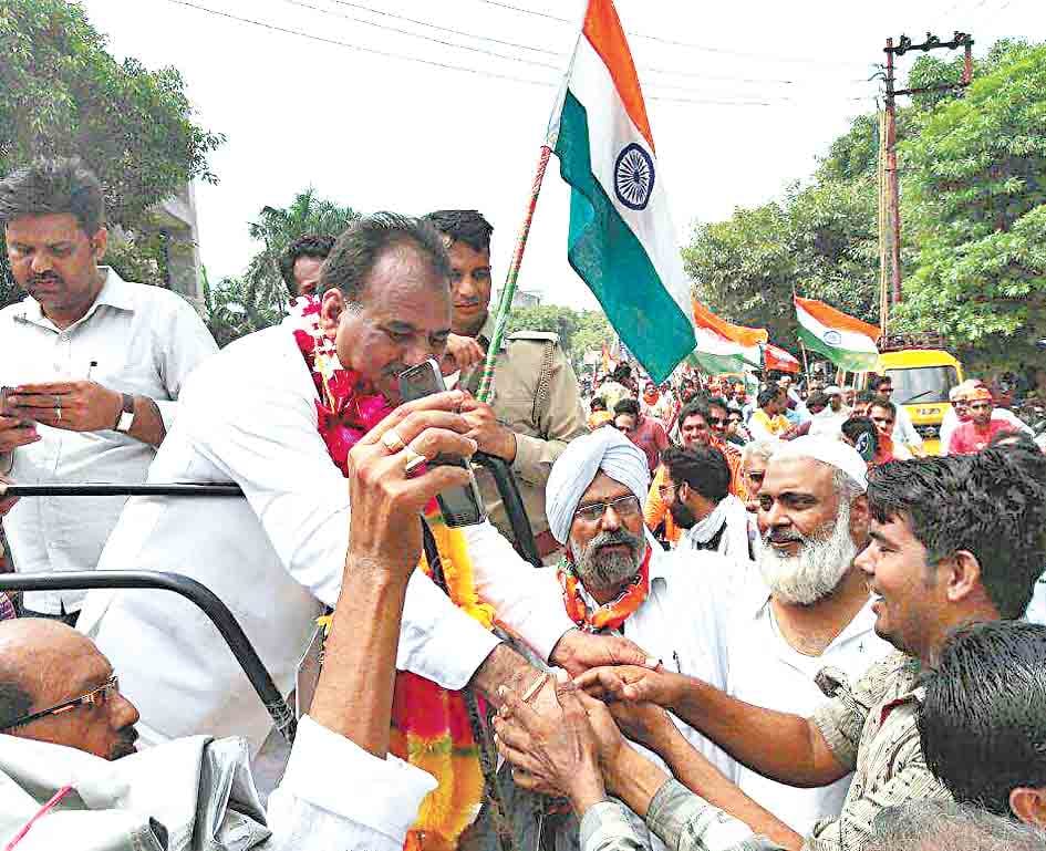 tiranga yatra in amroha
