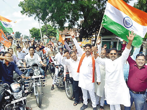 The tribute to the martyrs tricolor yatra