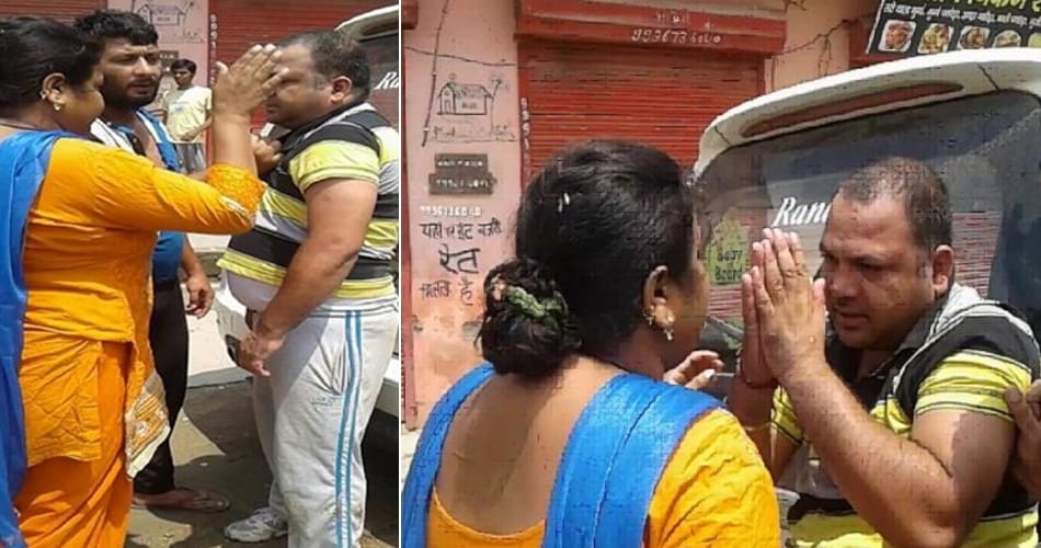 Men teased lady on the road, fight