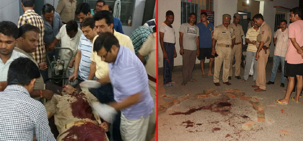 Constable make firing in police line, After murder of munshi commetid suicide 