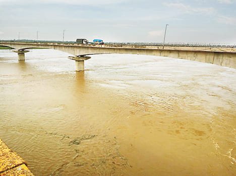 Increased risk of flooding in the Yamuna