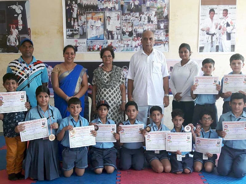 JMK win 9 medal, pathankot JMK win 9 medal, JMK win 9 medal in karate, amritsar
