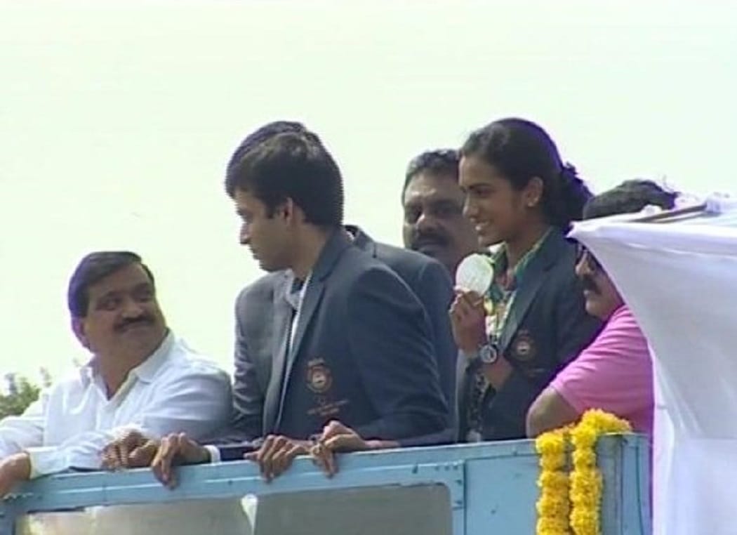 Rio Olympics silver-medalist PV Sindhu arrives at Hyderabad airport