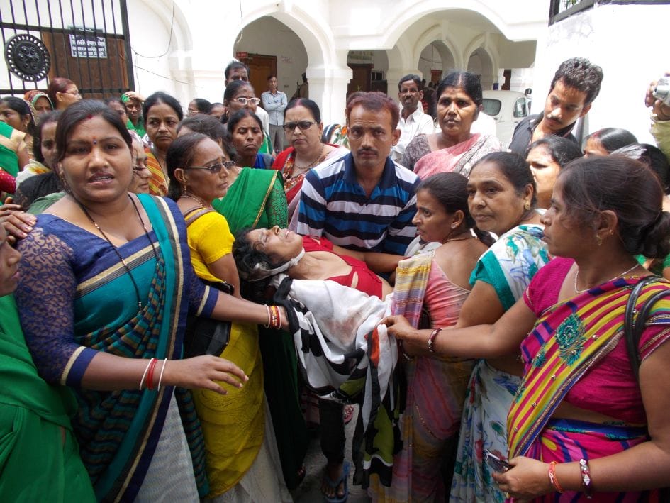 Anganwadi keeper assaulting, molesting