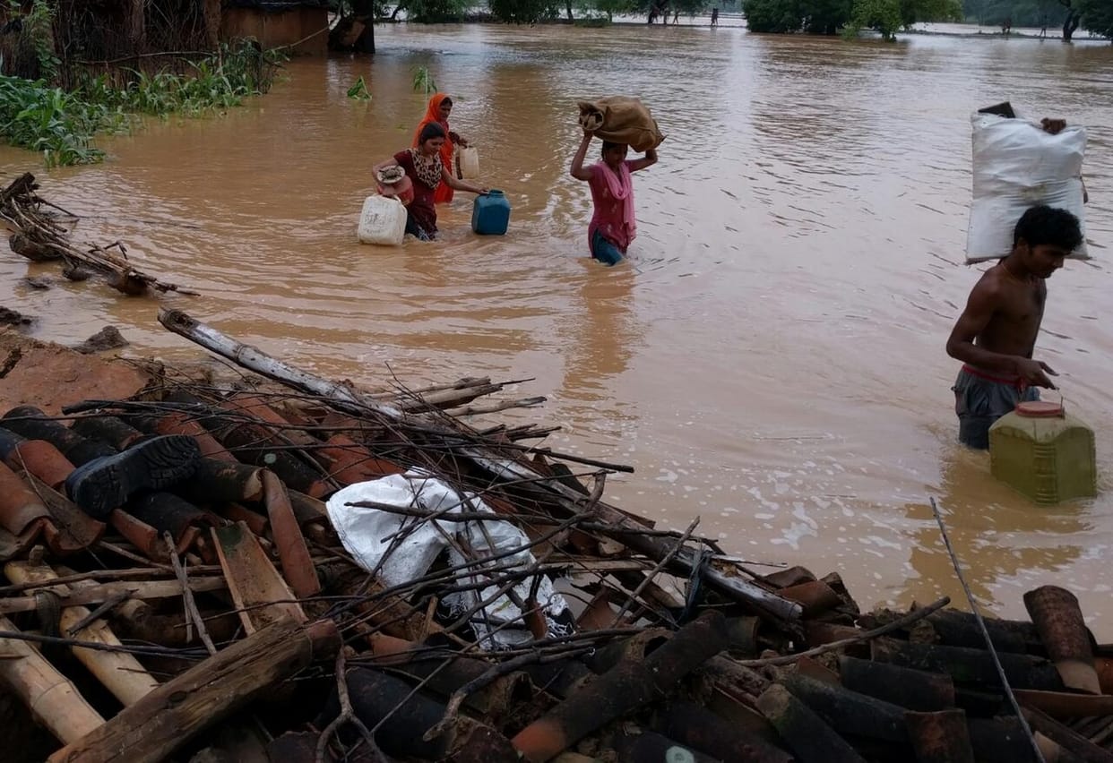 The rain ceased, flood relief