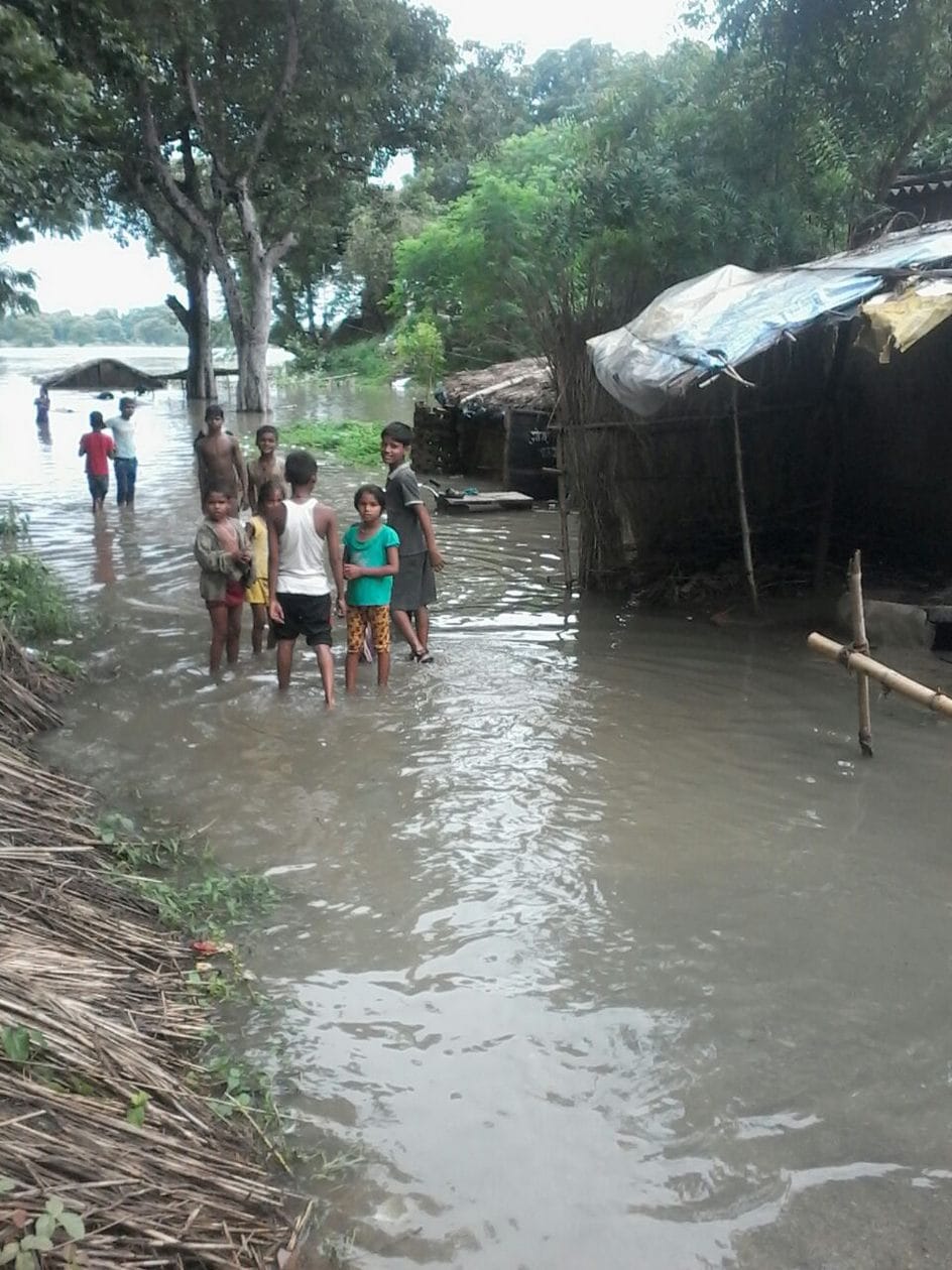 flood became trouble, water reached in home