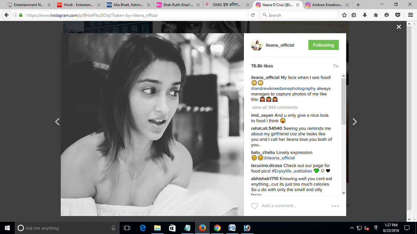 Ileana D'Cruz shares her pictures