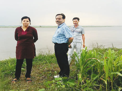 SDM inspected the flood-affected area