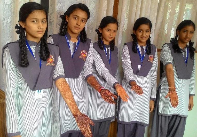 Mehndi competition in school