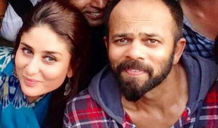 kareena getting angry on rohit shetty