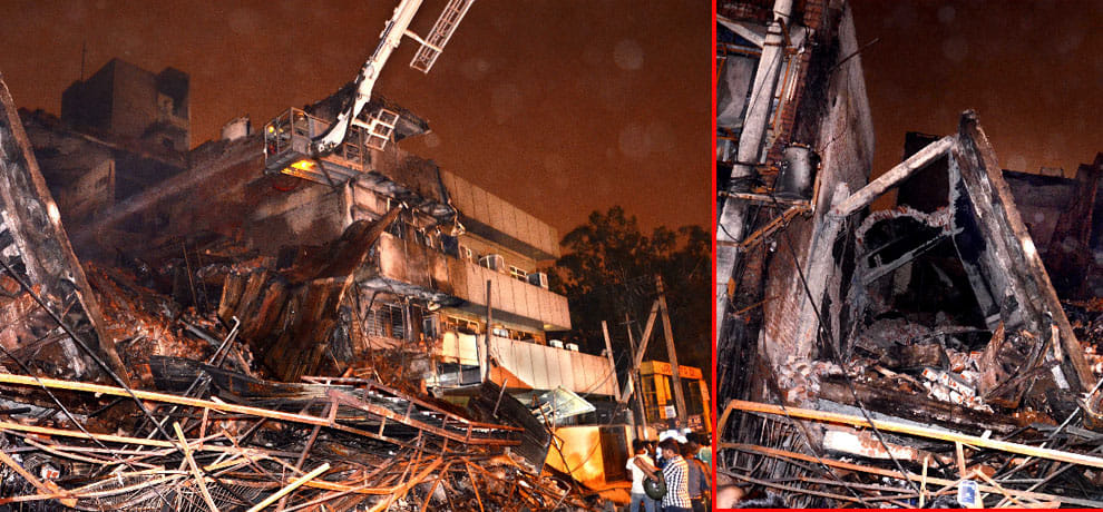 fire in Hero company showroom, around 500 bikes has destroyed