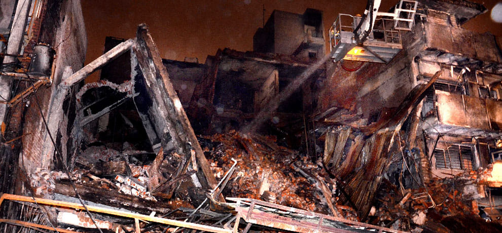 fire in Hero company showroom, around 500 bikes has destroyed