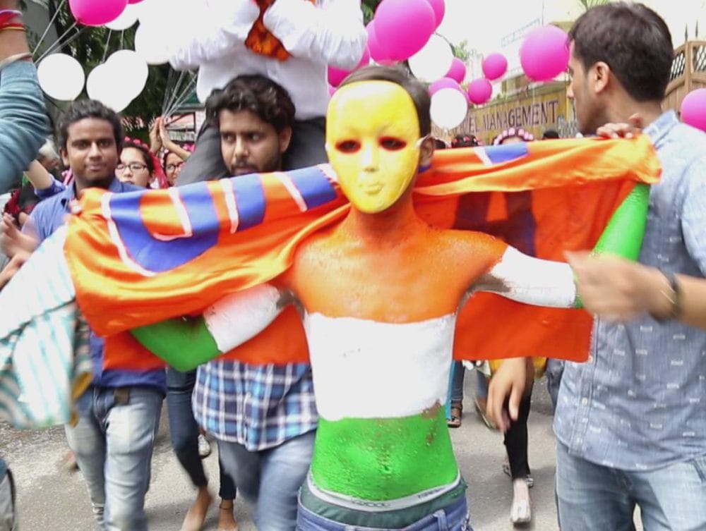 student union election boom in DAV PG college