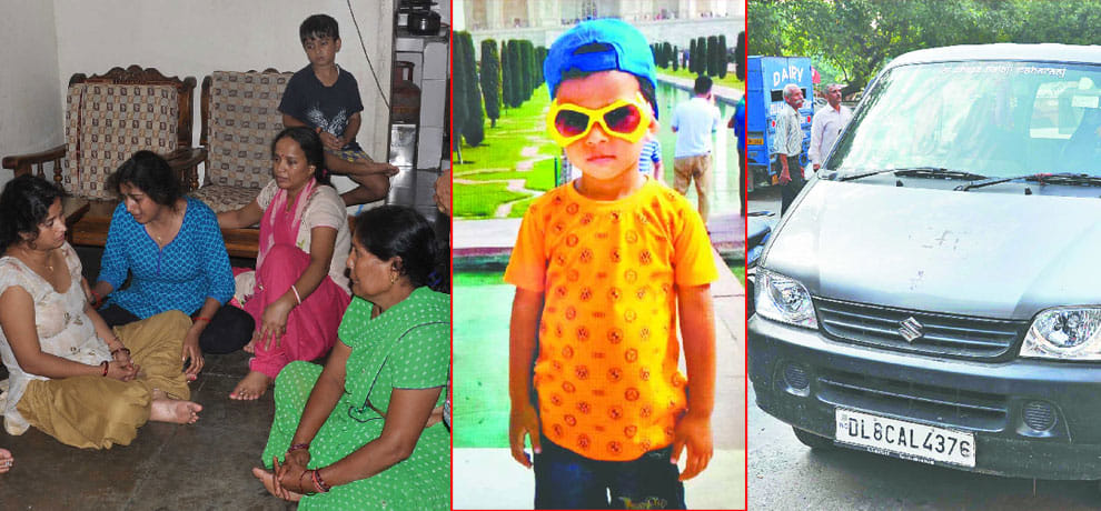 the innocent child crushesed by  school van, police arrested the absconding driver