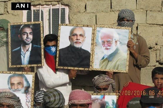 Indian flag hoisting in Balochistan, slogans favour in modi