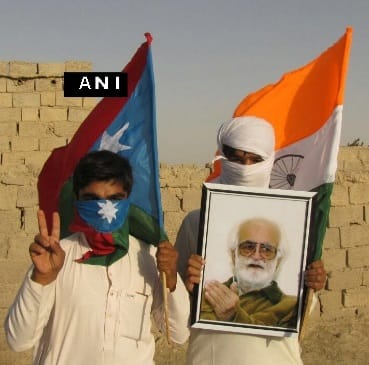 Indian flag hoisting in Balochistan, slogans favour in modi