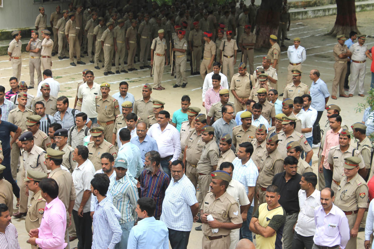 Growing officers pointed a rifle on himself took Saurabh