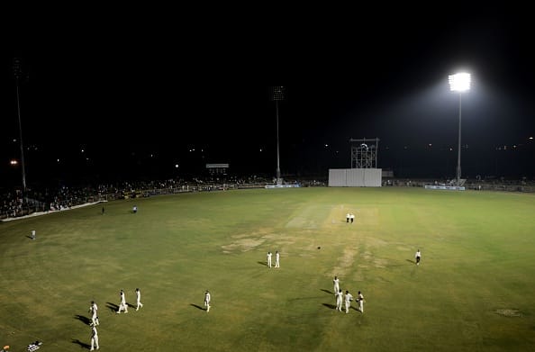 first Pink ball match in india; 9 records fst day